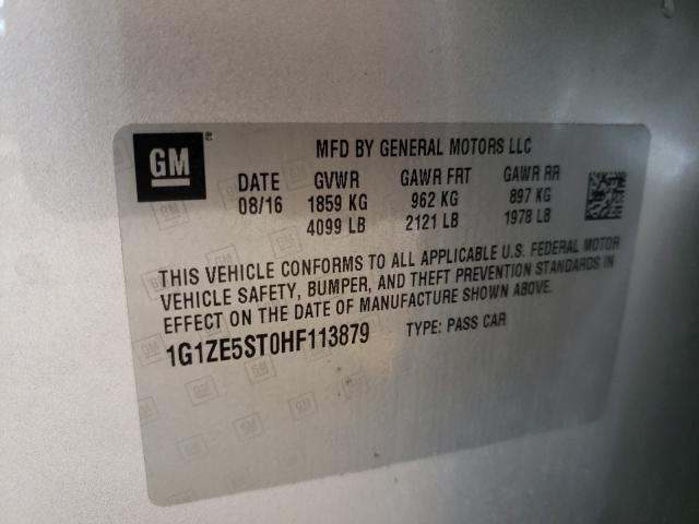 Photo 9 VIN: 1G1ZE5ST0HF113879 - CHEVROLET MALIBU LT 