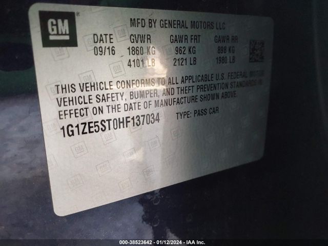 Photo 8 VIN: 1G1ZE5ST0HF137034 - CHEVROLET MALIBU 