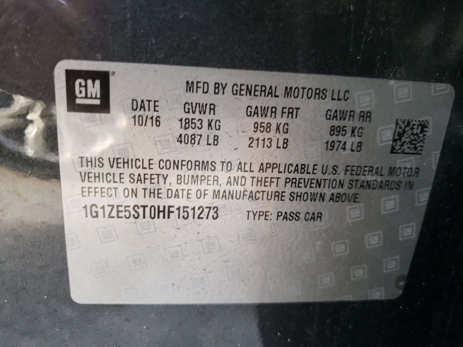 Photo 5 VIN: 1G1ZE5ST0HF151273 - CHEVROLET MALIBU 