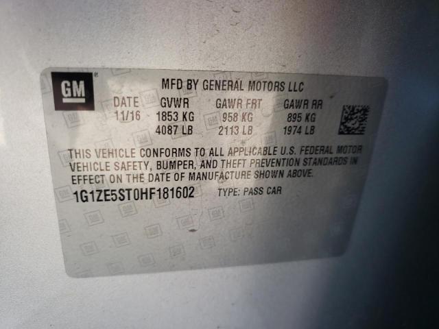 Photo 9 VIN: 1G1ZE5ST0HF181602 - CHEVROLET MALIBU LT 