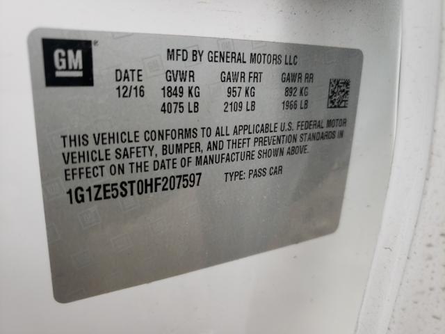 Photo 9 VIN: 1G1ZE5ST0HF207597 - CHEVROLET MALIBU LT 