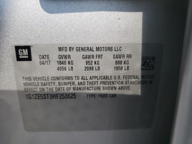 Photo 9 VIN: 1G1ZE5ST0HF253625 - CHEVROLET MALIBU LT 