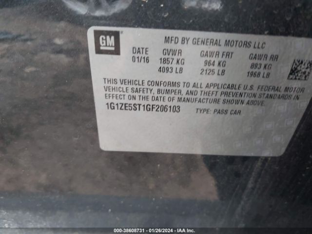 Photo 8 VIN: 1G1ZE5ST1GF206103 - CHEVROLET MALIBU 