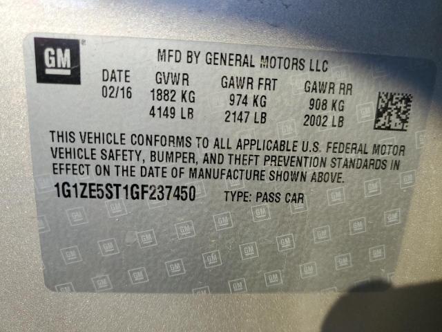 Photo 9 VIN: 1G1ZE5ST1GF237450 - CHEVROLET MALIBU LT 