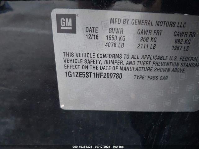 Photo 8 VIN: 1G1ZE5ST1HF209780 - CHEVROLET MALIBU 