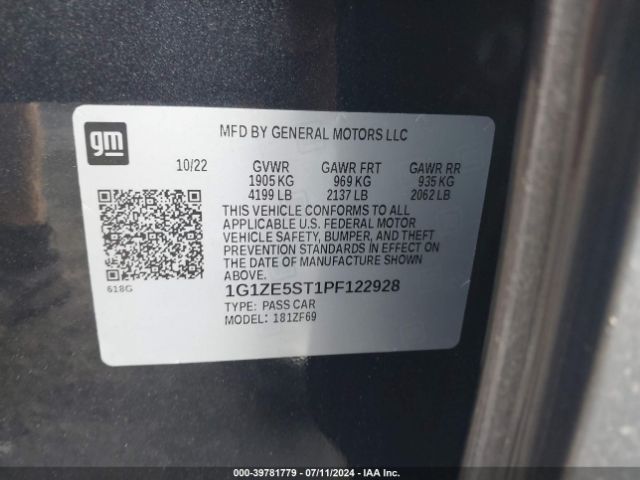 Photo 8 VIN: 1G1ZE5ST1PF122928 - CHEVROLET MALIBU 