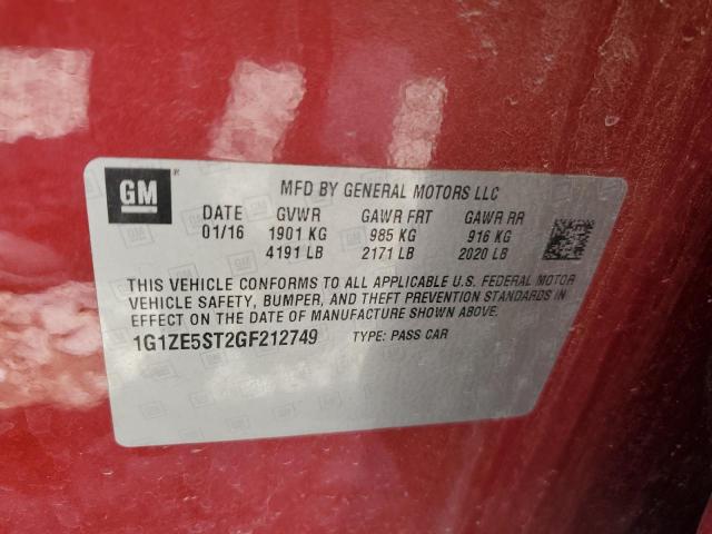 Photo 11 VIN: 1G1ZE5ST2GF212749 - CHEVROLET MALIBU LT 