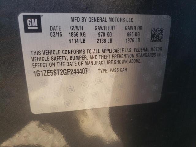 Photo 9 VIN: 1G1ZE5ST2GF244407 - CHEVROLET MALIBU LT 