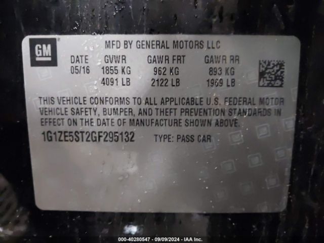 Photo 8 VIN: 1G1ZE5ST2GF295132 - CHEVROLET MALIBU 