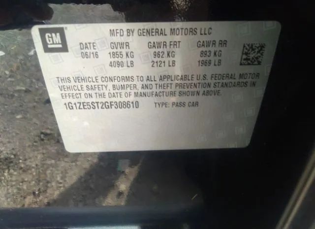 Photo 8 VIN: 1G1ZE5ST2GF308610 - CHEVROLET MALIBU 