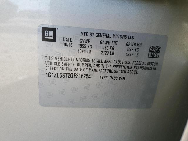 Photo 11 VIN: 1G1ZE5ST2GF316254 - CHEVROLET MALIBU LT 