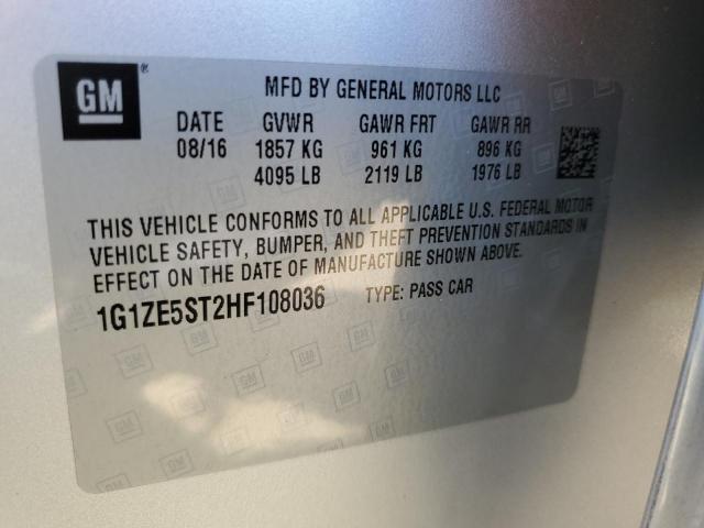 Photo 11 VIN: 1G1ZE5ST2HF108036 - CHEVROLET MALIBU LT 