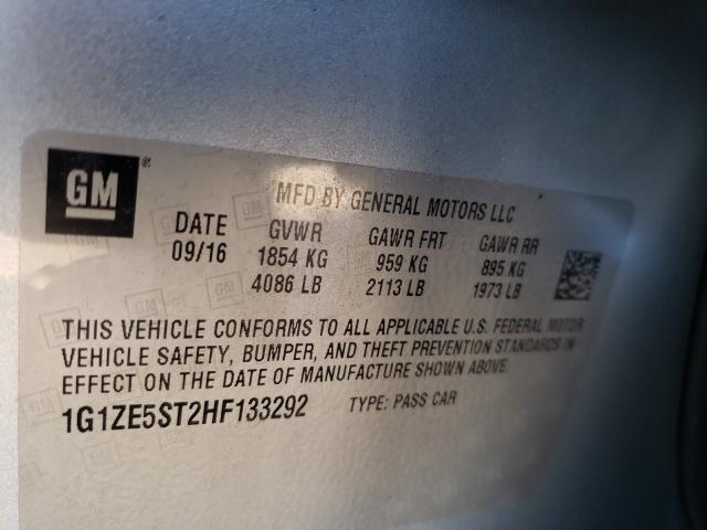 Photo 9 VIN: 1G1ZE5ST2HF133292 - CHEVROLET MALIBU LT 