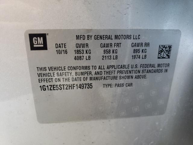 Photo 9 VIN: 1G1ZE5ST2HF149735 - CHEVROLET MALIBU LT 