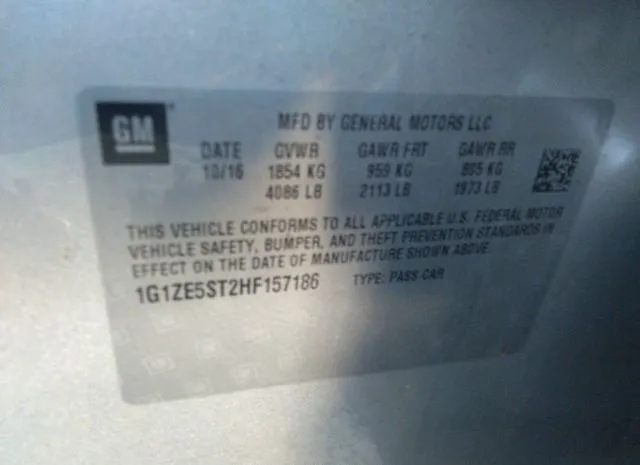 Photo 8 VIN: 1G1ZE5ST2HF157186 - CHEVROLET MALIBU 