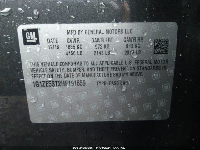 Photo 8 VIN: 1G1ZE5ST2HF191659 - CHEVROLET MALIBU 