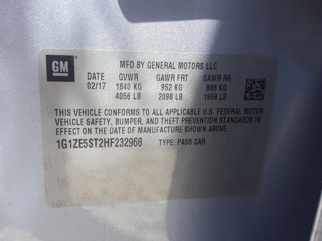 Photo 9 VIN: 1G1ZE5ST2HF232968 - CHEVROLET MALIBU LT 