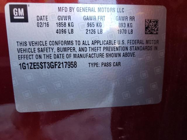 Photo 11 VIN: 1G1ZE5ST3GF217958 - CHEVROLET MALIBU 