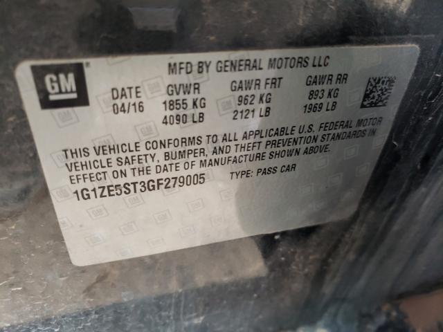 Photo 9 VIN: 1G1ZE5ST3GF279005 - CHEVROLET MALIBU LT 