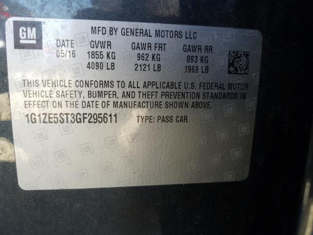 Photo 9 VIN: 1G1ZE5ST3GF295611 - CHEVROLET MALIBU LT 