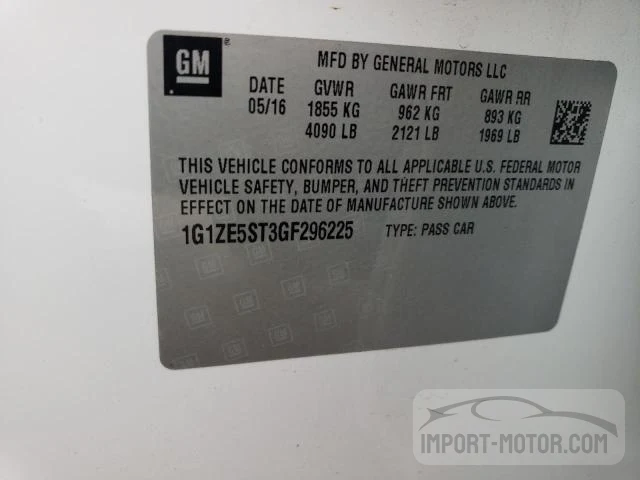 Photo 11 VIN: 1G1ZE5ST3GF296225 - CHEVROLET MALIBU 