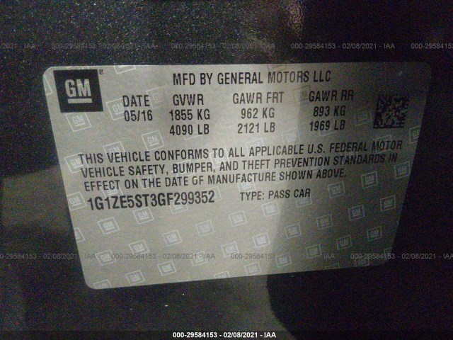 Photo 8 VIN: 1G1ZE5ST3GF299352 - CHEVROLET MALIBU 