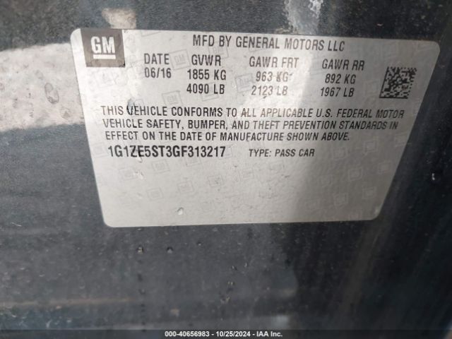 Photo 8 VIN: 1G1ZE5ST3GF313217 - CHEVROLET MALIBU 