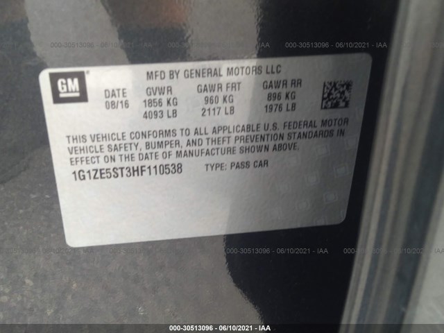 Photo 8 VIN: 1G1ZE5ST3HF110538 - CHEVROLET MALIBU 