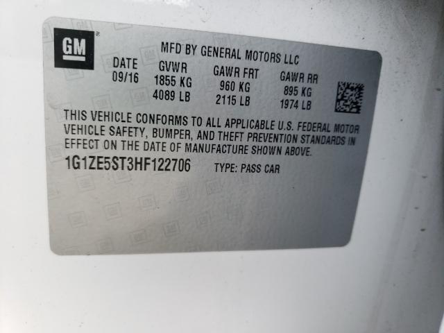 Photo 9 VIN: 1G1ZE5ST3HF122706 - CHEVROLET MALIBU LT 