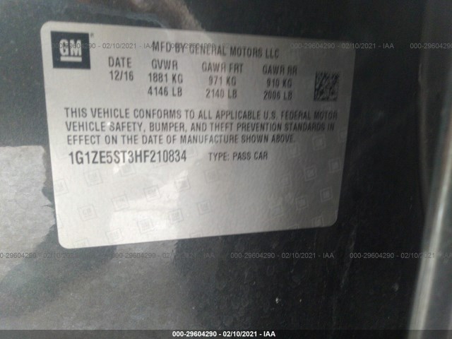 Photo 8 VIN: 1G1ZE5ST3HF210834 - CHEVROLET MALIBU 