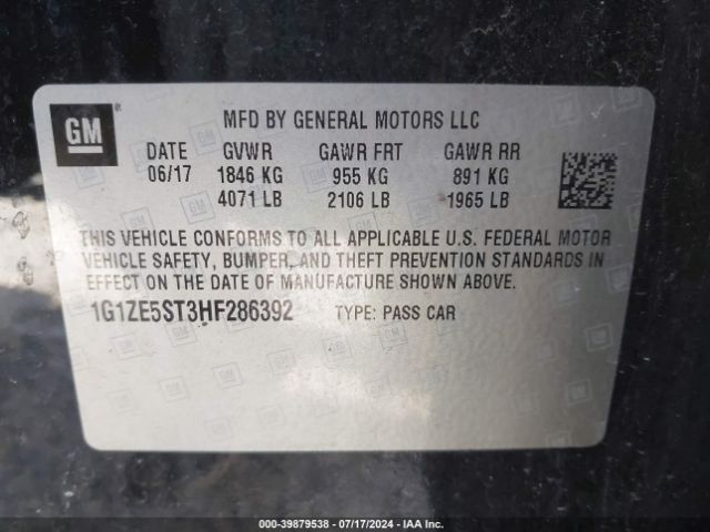 Photo 8 VIN: 1G1ZE5ST3HF286392 - CHEVROLET MALIBU 