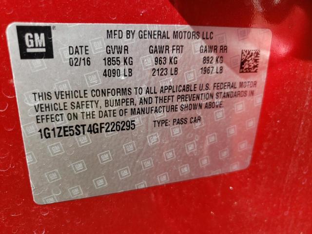 Photo 9 VIN: 1G1ZE5ST4GF226295 - CHEVROLET MALIBU LT 