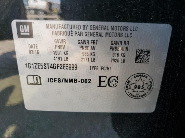 Photo 11 VIN: 1G1ZE5ST4GF265999 - CHEVROLET MALIBU LT 