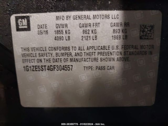 Photo 8 VIN: 1G1ZE5ST4GF304557 - CHEVROLET MALIBU 