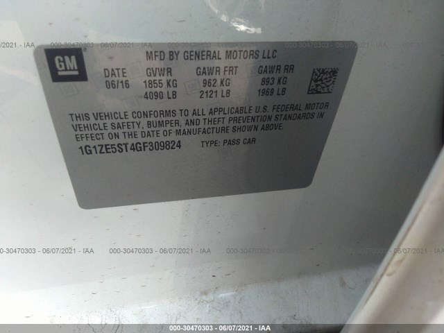 Photo 8 VIN: 1G1ZE5ST4GF309824 - CHEVROLET MALIBU 