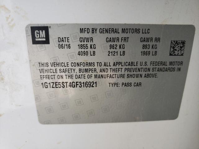 Photo 12 VIN: 1G1ZE5ST4GF316921 - CHEVROLET MALIBU LT 