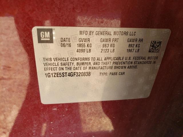 Photo 11 VIN: 1G1ZE5ST4GF320838 - CHEVROLET MALIBU LT 