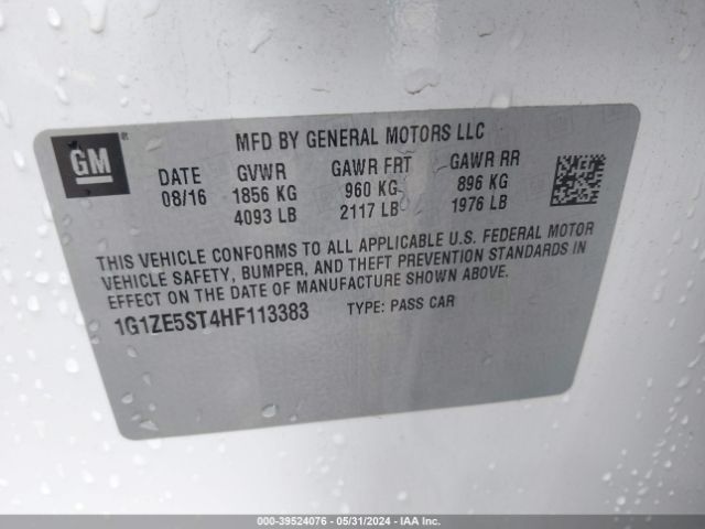 Photo 8 VIN: 1G1ZE5ST4HF113383 - CHEVROLET MALIBU 