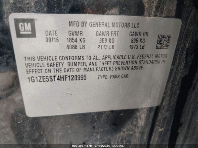 Photo 8 VIN: 1G1ZE5ST4HF120995 - CHEVROLET MALIBU 