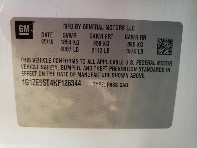 Photo 9 VIN: 1G1ZE5ST4HF126344 - CHEVROLET MALIBU LT 