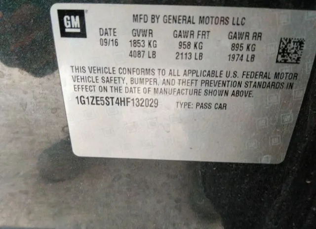 Photo 8 VIN: 1G1ZE5ST4HF132029 - CHEVROLET MALIBU 