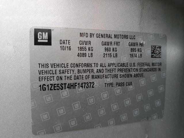 Photo 11 VIN: 1G1ZE5ST4HF147372 - CHEVROLET MALIBU LT 