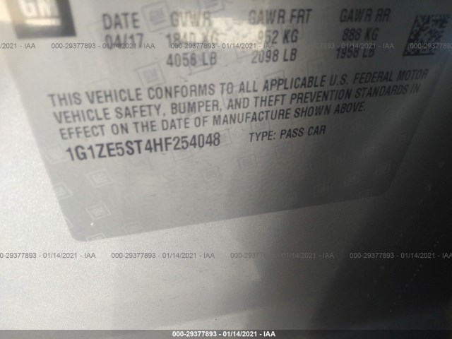 Photo 8 VIN: 1G1ZE5ST4HF254048 - CHEVROLET MALIBU 