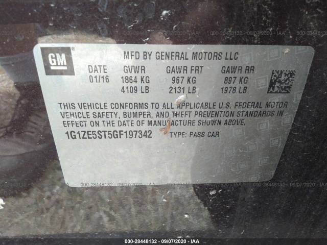 Photo 8 VIN: 1G1ZE5ST5GF197342 - CHEVROLET MALIBU 