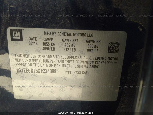 Photo 8 VIN: 1G1ZE5ST5GF224099 - CHEVROLET MALIBU 