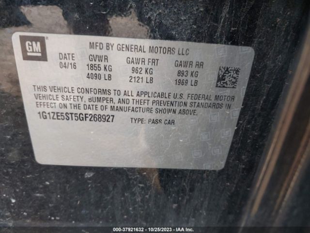 Photo 8 VIN: 1G1ZE5ST5GF268927 - CHEVROLET MALIBU 