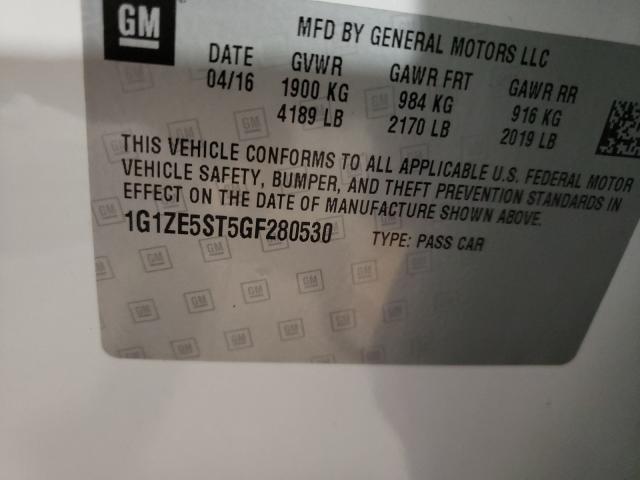 Photo 9 VIN: 1G1ZE5ST5GF280530 - CHEVROLET MALIBU LT 