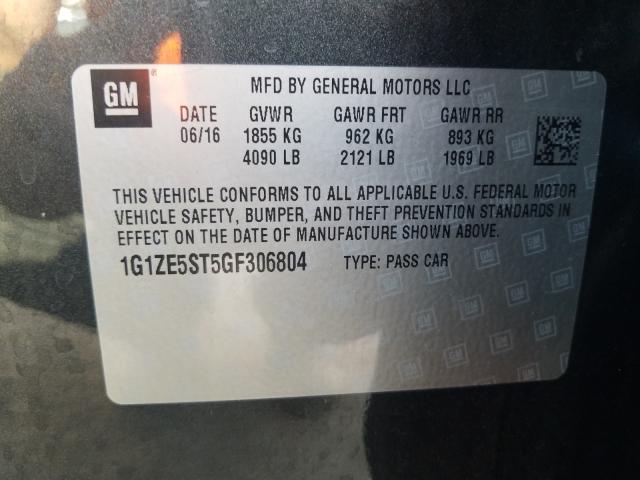 Photo 9 VIN: 1G1ZE5ST5GF306804 - CHEVROLET MALIBU LT 