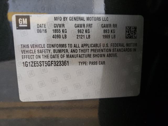 Photo 9 VIN: 1G1ZE5ST5GF323361 - CHEVROLET MALIBU LT 