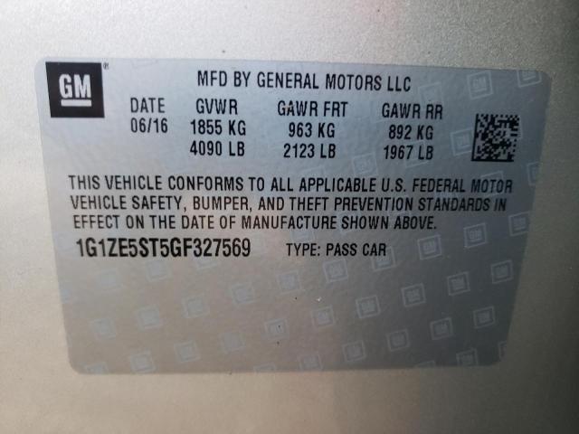 Photo 9 VIN: 1G1ZE5ST5GF327569 - CHEVROLET MALIBU LT 